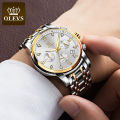 "Olevs 2858 Stainless Steel Chronograph Wrist Watch For Men. 