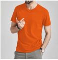 Deep Orange Color Cotton T-Shirt For Men - Tshirt For Men. 