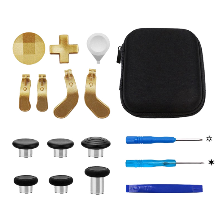 17PCS%20Metal%20Paddles%20Thumb%20Grips%20Core%20Joystick%20Kit%20Replacement%20Accessories%20for%20Xbox%20One%20Elite%202%20Enhanced%20Precision%20Game%20Controller%20Parts%20-%20Image%202