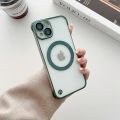 【Youyi】Hoce luxury plating frameless magnetic phone cases iPhone 15 14 13 12 11 Max 14 15 plus for MAG safe case thin clear pc hard cover. 