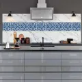 Tile Sticker Decorative Waterproof Peel and Stick Mosaic for Kitchen Backsplash and Wall Borders - 3 inch X 12 Ft Border.