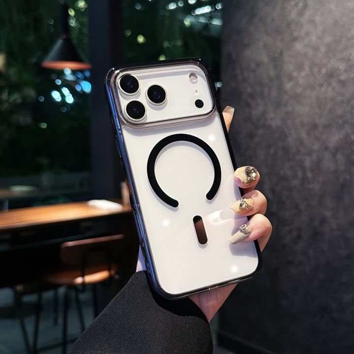 HOCE%20Clear%20Acrylic%20Magnetic%20Case%20for%20iPhone%2017%20Air%2016%2015%2014%2013%2012%20Pro%20Max%20Original%20Magnetic%20Wireless%20Charging%20Cover%20-%20Image%202