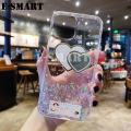 New Design Case For Realme C55 Back cover Glitter Soft Transparent Be Love Makeup Mirror Stars Moon For Realme C55 case. 