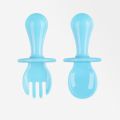 Baby Spoon and Fork Set Mini Short Handle Training Fork Spoon for Children Led Weaning Anti-Choke Toddler Silverware Cutlery. 