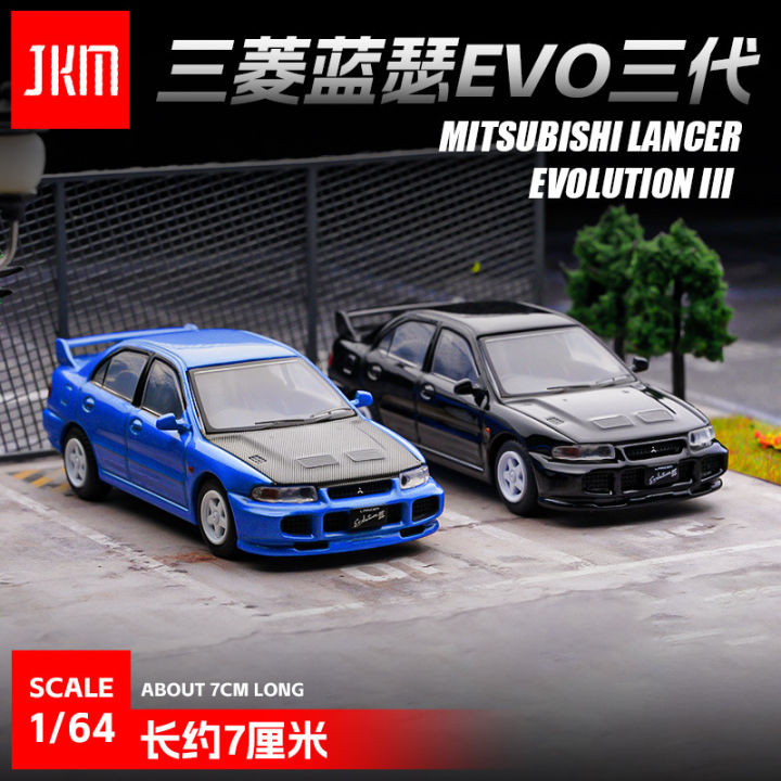 JKM 1:64 Mitsubishi Evo 3 Die-Cast Vehicles Alloy Model Car Toys