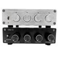HIFI Lossless 1 Input 4 Output RCA HUB Audio Distributor (Silver). 