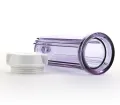 RO Water Filter Systems Clear Housing with White Flat Cap For RO & Filtration Systems, 1/2" Ports. 