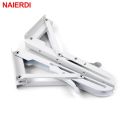 2pcs 16" Triangular Brackets Wall Mounted K-type Shelf Brackets Collapsible Shelf Bracket Folding Triangular Brackets Foldable Shelf Brackets Triangle Table Bench Folding Shelf Bracket. 