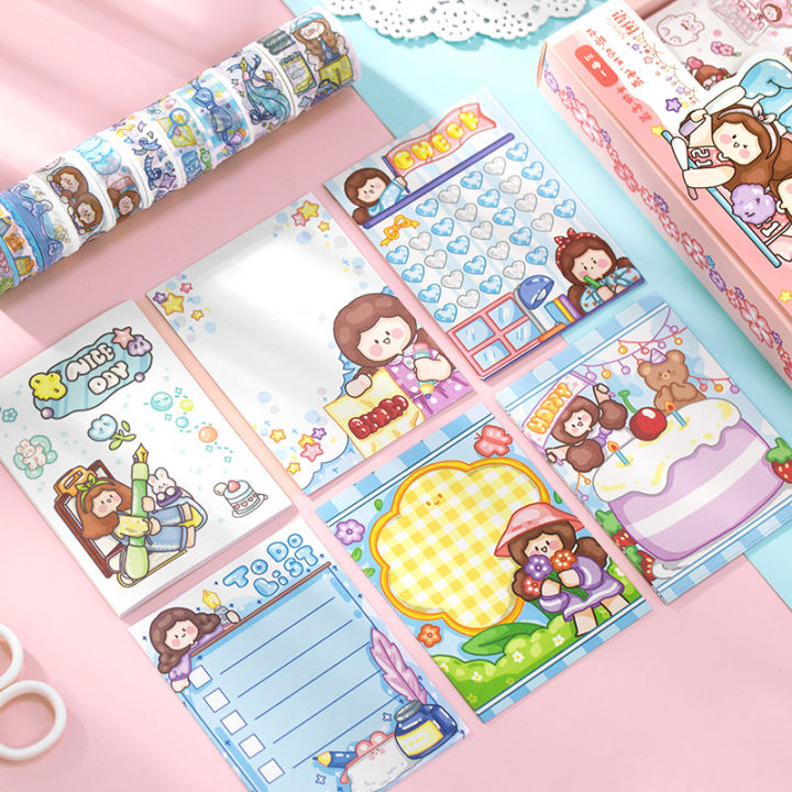 %E3%80%90A%20village%20Store%E3%80%91Kawaii%20Washi%20Masking%20Tape%20Sticker%20Memo%20Pad%20Set%203in1(10%20Rolls%20Stickers+30%20Sheets%20Memo%20Pad)%20Cute%20Stationery%20Label%20-%20Image%204