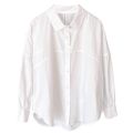 Autumn Korean Style Fashionable Drop-Shoulder Loose Cotton Shirt Women's Long Sleeve Versatile Slimming Casual Shirt Top Fashion. 