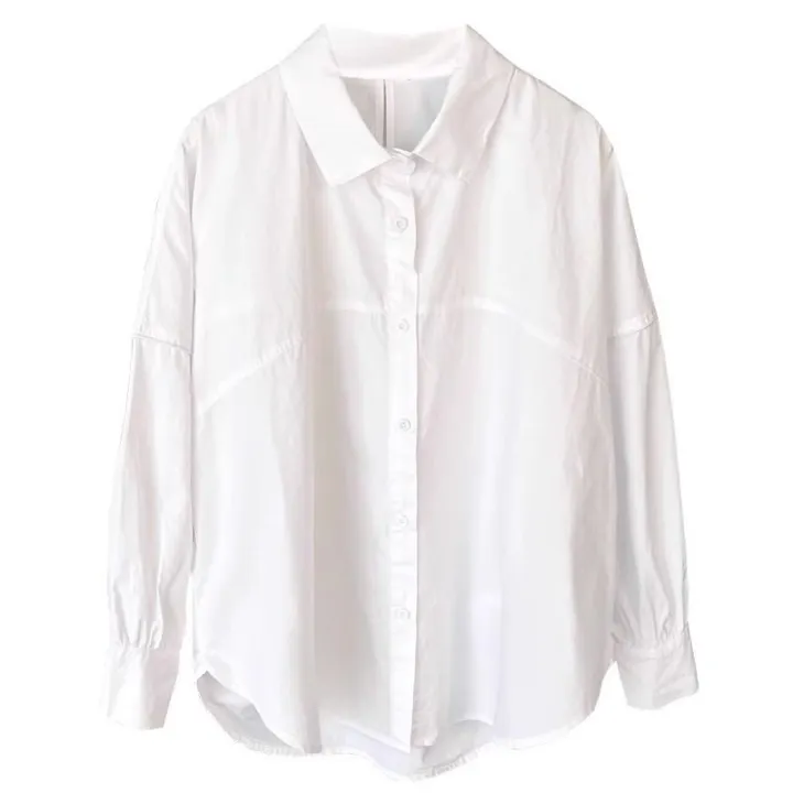 Autumn%20Korean%20Style%20Fashionable%20Drop-Shoulder%20Loose%20Cotton%20Shirt%20Women's%20Long%20Sleeve%20Versatile%20Slimming%20Casual%20Shirt%20Top%20Fashion%20-%20Image%204