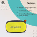 Awei Y900 - Wireless Bluetooth Speaker - Black and Yellow. 