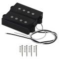 Pb P Bass Pickup Humbucker Pickup For 4 String P Bass Replacement Bass Guitar Part, Black. 