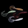 Simulation Worms Fishing Lures Bionic Single Tail Soft Baits Fishy Smell with Plastic Fishing Tackle Box 50Pcs. 