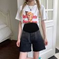 Maternity Pants Summer Outer Wear Large Size Fashionable New Denim Thin Small Shorts for Pregnant Women Summer Maternity Clothes. 