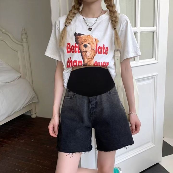 Maternity%20Pants%20Summer%20Outer%20Wear%20Large%20Size%20Fashionable%20New%20Denim%20Thin%20Small%20Shorts%20for%20Pregnant%20Women%20Summer%20Maternity%20Clothes%20-%20Image%209