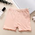 New Girls Shorts Modal Princess Bow Ruffle Children Saft Short Pants Soft Candy Color Boxer Short Leggings Kids Clothing.