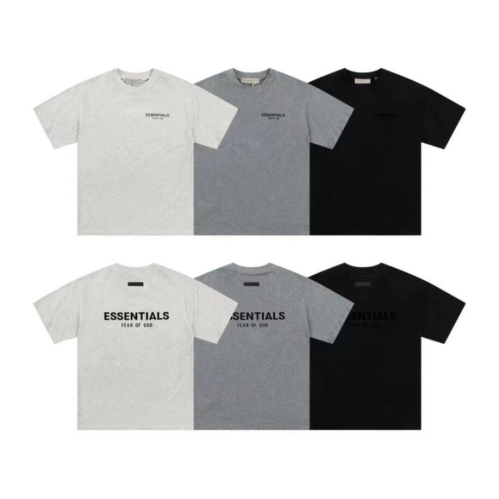 Cross-Border Wholesale FEAR OF GOD ESSENTIALS Double Line Short Sleeve American Special-Interest Fashion Brand FOG Loose T T-shirt