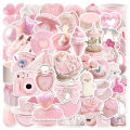 50/100PCS Simple Cute Pink Sweety Girl Style Graffiti Stickers for Bicycle Hand Account Pencil Case Decals.