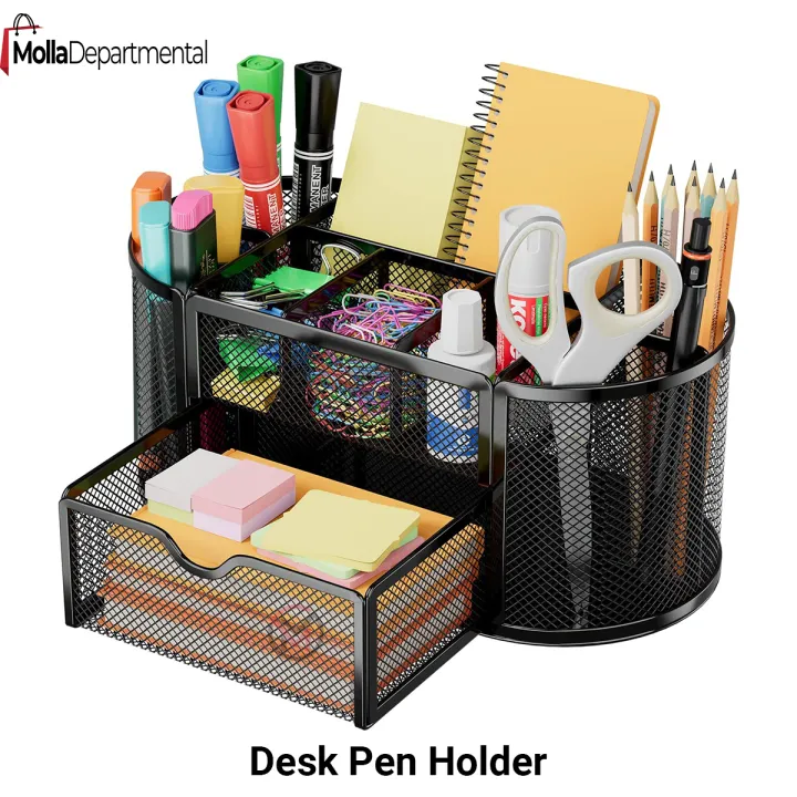 Black%20Metal%20Mesh%20Desk%20Organizer%20Pen%20Stand%20with%20Drawe%20-%20Image%209