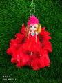 Mini Doll Beautiful Dressed With Key Ring, Cell Phone Charm, Baby Toy, Hanging With Purse Or Kids bag. 