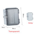 IP67 Waterproof Gray/Transparent Cover Enclosure Juction Box ABS Plastic Outdoor Electronic Instrument Hinge Case. 