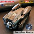Z908 Max Drone Brushless Motor Professional 720p FPV WiFi Drone for One Key Landing, Optical Flow Hover with 2 Battery. 
