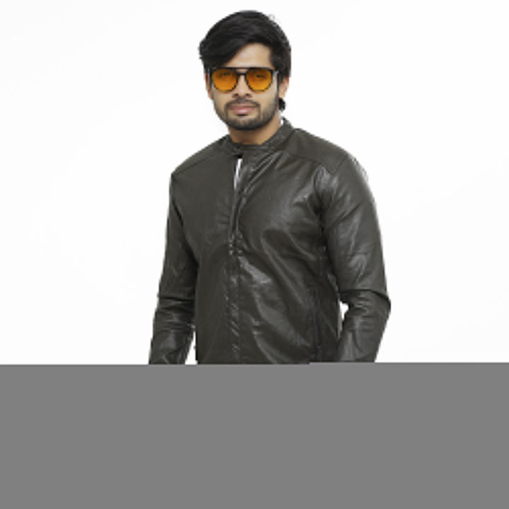 Iron Artificial Leather Jacket