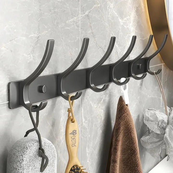 CIFBUY%20Iron%20Coat%20Rack%20Wall%20Mount,%20Thickened%20Space%20Aluminum%20Clothe%20Hook,%20Bathroom%20Sticky%20Hook%20Towel%20Clothe%20Wall%20Hanger%20Towel%20Rack%20-%20Image%203