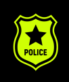 Police logo Sticker for bike. 
