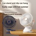 USB clip fan, mini fan, portable charging, long battery life, office desktop, dormitory, large wind power, small electric fan. 