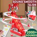 Baby Christmas Santa Claus Climbing Stairs Track Slide Toys Remote Control Electric Toys Fun Orbit Slide Toy For Kids Boys Girls LaoXzhongX. 