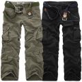 New Brand Cargo Pants Men  Straight Trousers Mens Casual Cotton Multi-Pocket Long Pants CWashed Trouers. 