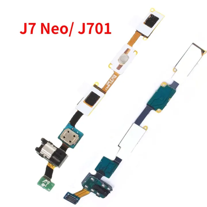Home Button keypad Sensor Audio Jack Headphone Flex Cable For Samsung Galaxy J7 Nxt J701 J701F Neo