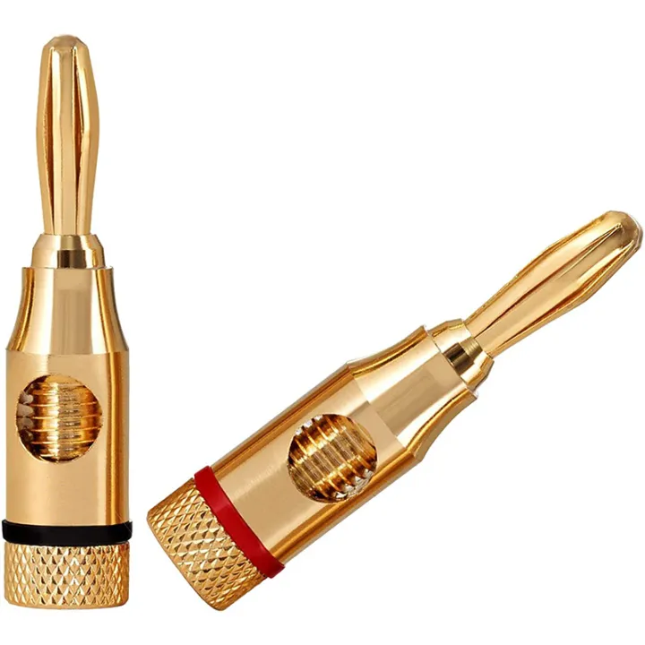 BRADOO-Banana%20Plugs%20Open%20Screw%2024K%20Gold%20Plated%20Plugs%20Audio%20Jack%20Connector%20for%20Speaker%20Stereo%20Cable,%2024-Pack%20(12%20Red,%2012%20Black)%20-%20Image%204
