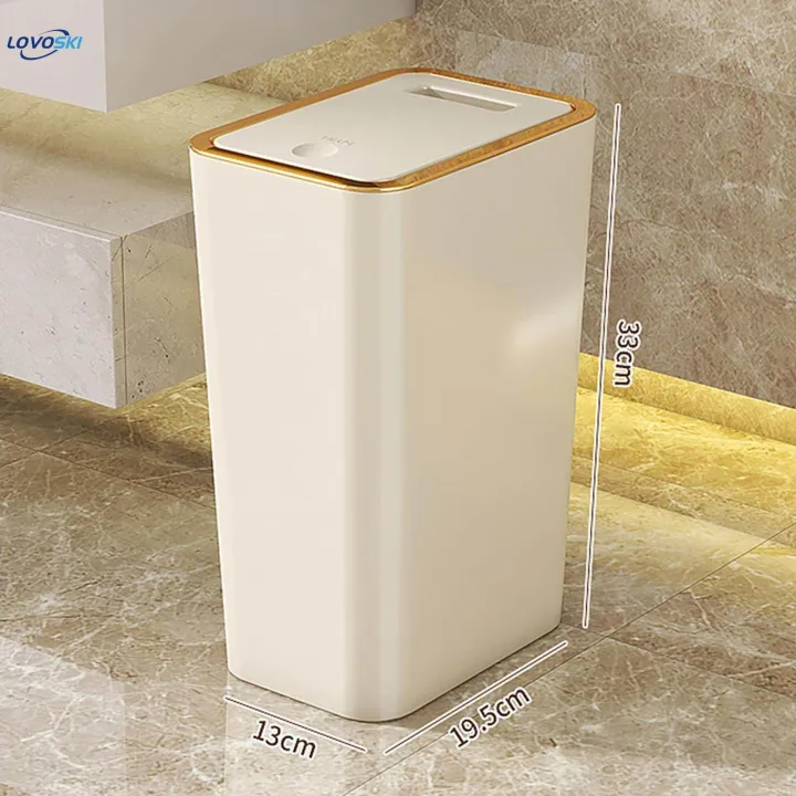 Rectangular%20Dustbin%20Small%20Slim%20Narrow%20Garbage%20Can%20Garbage%20Container%20Bin%20for%20Laundry%20Room%20Home%2010L%20-%20Image%204