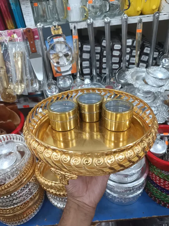 Paner%20Bata%20Pandan%20Sets%20Khandani%20China%20Golden%20Paner%20Box%20Betel%20Leaf%20Bowl%20Set%20-%20With%203%20Pots%20Experience%20Traditional%20Betel%20Leaf%20Serving%20With%20This%20Stylish%20Set%20-%20Image%205