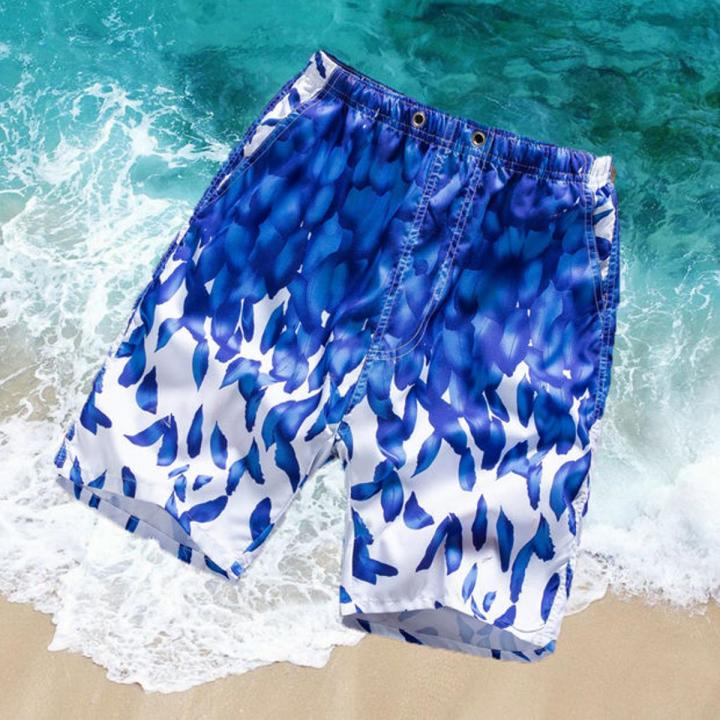 Beach Pants Men's Quick-Drying Soakable Large Size Loose Swimming Trunks Anti-Embarrassment Hot Spring Seaside Casual Swimming Shorts