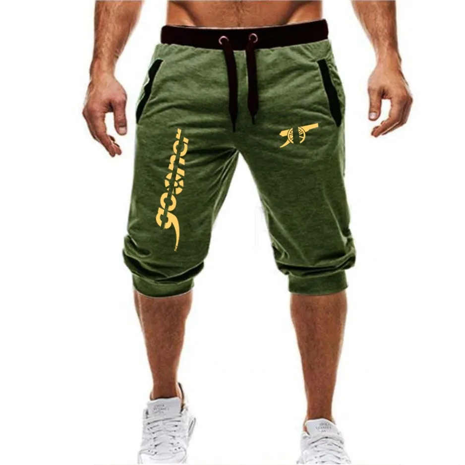 Mens workout running shorts Soft 3/4 Trousers gym Joggers Short