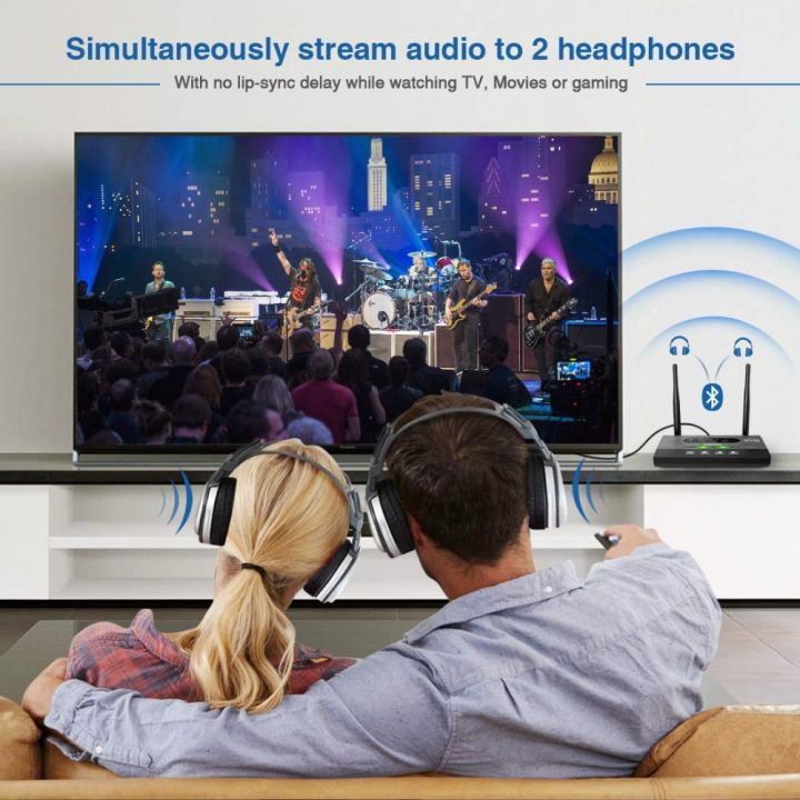 80M%20NFC%20Aptx%20LL%20HD%20Bluetooth%205.0%20Audio%20Transmitter%20Receiver%20SPDIF%203.5mm%20AUX%20RCA%20Wireless%20Adapter%20for%20Car%20TV%20PC%20Pair%202%20Headphones%20-%20Image%204