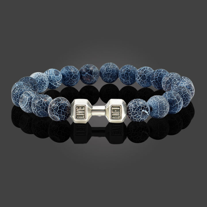 Black%20Weathered%20Wristband%20Adjustable%20Barcelets%20For%20Women%20Men%20Beads%20Bracelet%20Dumbbell%20Mens%20Fashion%20Yoga%20Jewelry%20Original%20Bangles%20-%20Image%203