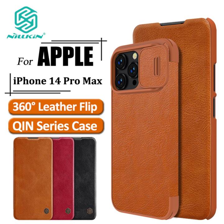 Nillkin Flip Camera Protective Leather Case for iPhone 14 Pro Max Phone  Cases Luxury wallet Business Style with Card Slot Phone Bags Back Cover 