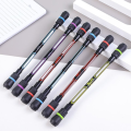 Rotary Full Needle Tube Neutral Pen Gel Ink Pens Creative Stress Relief Toy Made Durable Plastic Body Smooth Writing Spin Cool Pens, Rolling Finger Spin Game Pens with Refills Black Ink 0.5mm Spinning Pen.