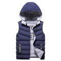 Brand Men's Vest Winter Sleeveless Jackets Down Vest Men Hooded Warm New 2022 Casual Outwear Hat Detachable Outer Vest Chalecos.