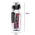 1000ml/32oz Fruit Infusing Infuser Water Bottle Plastic Sports Detox Health black ,BPA-Free Fruit Infusion Sports Bottle. 