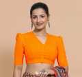 Ladies' Simple Yet Stylish Cotton Saree Blouse Design.
