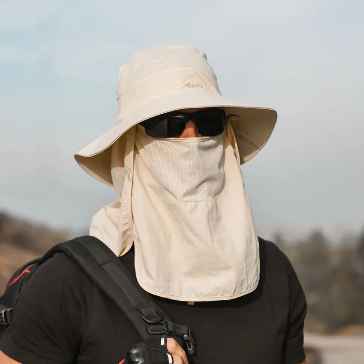 Sun%20Hat%20Men's%20Fishing%20Hat%20Summer%20Fisherman%20Hat%20Outdoor%20Mountaineering%20Sun%20Hat%20Face%20Cover%20Ultraviolet-Proof%20Sun%20Hat%20-%20Image%203