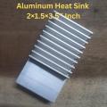 Heavy Aluminum 2 Inch HEATSINK Aluminum Heat Sink 2×1.5×3.5″ Inch Heatsink For Nexus DSP PCB Power Amplifier IC UPS IPS MOSFET Transistor Semiconductor Devices IC Cooling.
