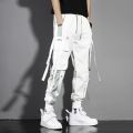 Streetwear Men's Multi Pockets Cargo Harem Pants Hop Casual Male Track Pants Joggers Trousers Fashion Harajuku Men Pants.