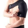 Adjustable Gym Sports Care Single Shoulder Support Back Brace Guard Strap Wrap Belt Band Pads Black Bandage Men Women. 